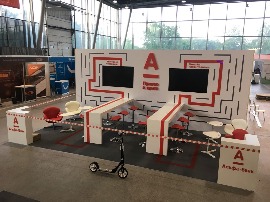 EcomExpo 2018, Сокольники.
Выставочный стенд 28кв.м. для Альфа Банк, по проекту РА "Лица"
Изготовление, строительство стенда под ключ.